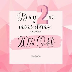Buy 2 or more items and get 20% off!💗💗💗